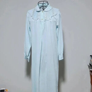 Philmaid Nightgown Small Women's Vintage Baby Blue Nylon USA